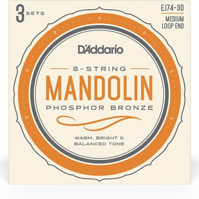 D'Addario EJ74-3D Mandolin Phosphor Bronze 11-40 Strings, X3 Set Offer image 2
