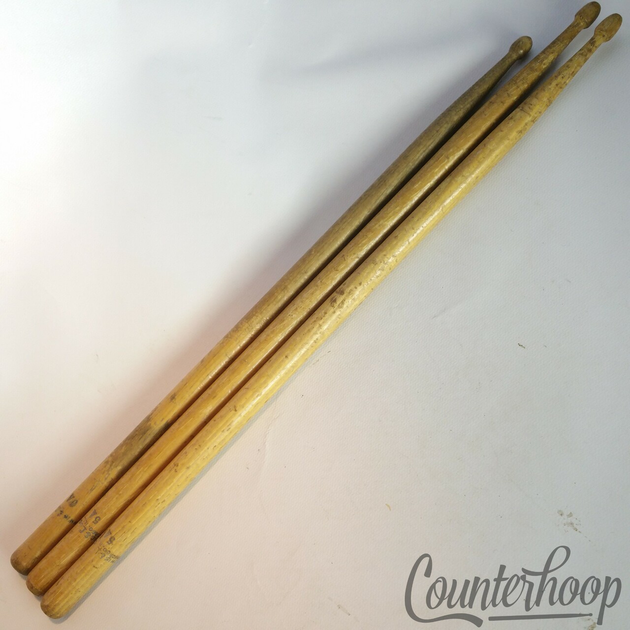 3x Ludwig & Ludwig Drum Sticks 2x 5A 1x 6A Chicago ILL USA Vintage 30s Wood-Tip — main photograph