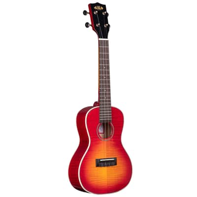 Mint New Kala Gloss Flame Maple Cherry Burst Concert Ukulele image 2