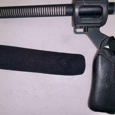 Sony ECM 670 shotgun mic WITH Rycote Softie Pistol grip shockmount image 2