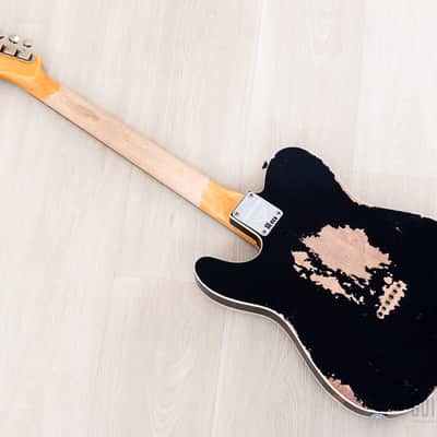 2024 Fender Custom Shop Limited Edition Reverse 1960 Telecaster Custom Heavy Relic Black Over Sunburst w/ SH-1 '59 PAF image 11