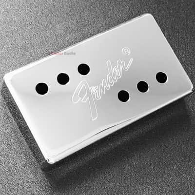 Genuine Fender 72' Tele Telecaster Humbucker Pickup Cover - CHROME with LOGO