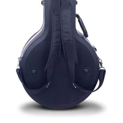 Crossrock ABS Molded Hard Case for 5-Strings Resonator, Gibson Tenor Banjo, Backpack Style, Black image 4