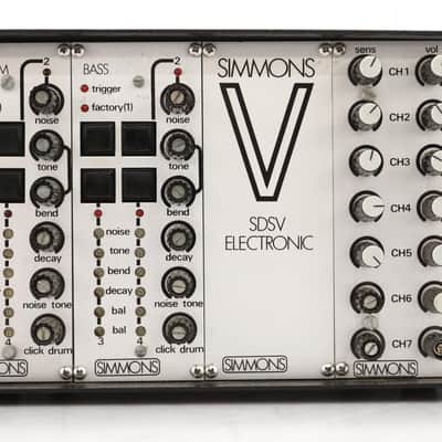 Simmons SDSV Electronic Drum Machine Synthesizer Rack #49100 image 4