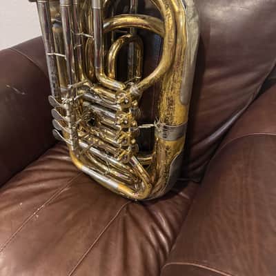 Yamaha YBB-641 Professional Bb Rotary Valve Tuba 2010s - Lacquered Brass image 3