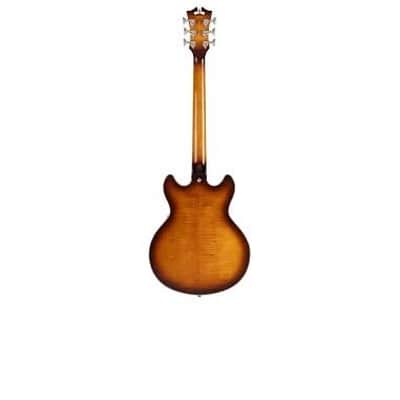 D'Angelico DAPMDCDITBNS Premier Mini DC Dark Iced Tea Burst image 2