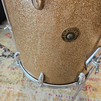 Gretsch Round Badge 18-14-12" 6-ply Bop Kit - Champagne Sparkle 1960s image 10