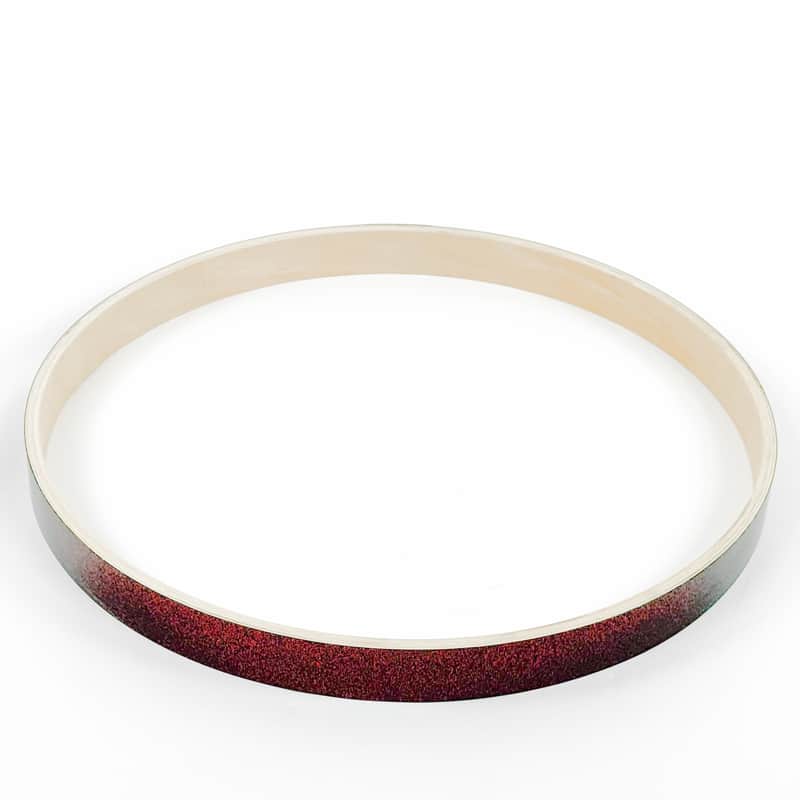 Ludwig LCEEBDH2025 EVOLUTION 20" BASS DRUM HOOP WOOD WINE RED SPARKLE image 1