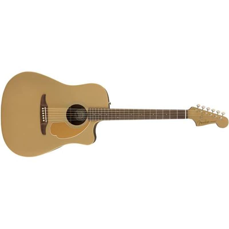 Fender Redondo Player Acoustic Electric Guitar, Walnut Fingerboard, Bronze Satin image 1