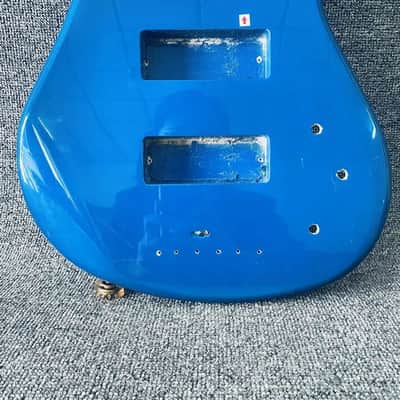 Blue 5/6 String Bass Basswood Body image 5