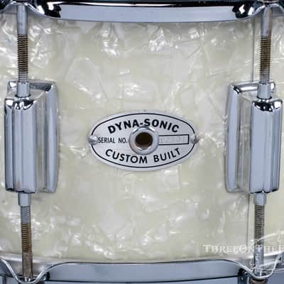 1967 Rogers Dynasonic Snare Drum White Marine Pearl : 6.5 x 14 image 12
