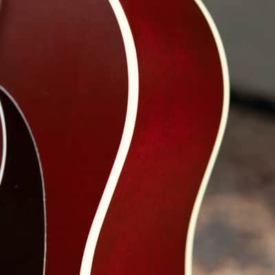 Gibson J-45 Special Dreadnought Acoustic/Electric Guitar - Satin Wine Red with Gig Bag image 10