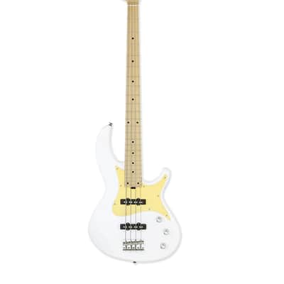 Aria Pro II Electric Bass Guitar - White image 2
