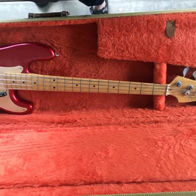 Fender Precision Duck Dunn Signature Bass 1998 Candy Apple Red image 2