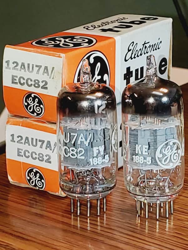 12AU7A/ECC82 GE NOS/NIB Matched Pair MaxiPreamp2/TV7 Tested (2) Tube Lot image 1
