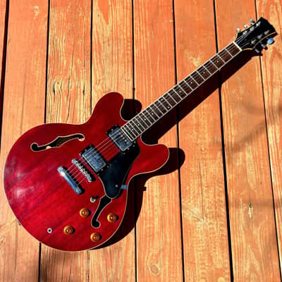 Samick Kingston SAN-450 1998 Cherry 335 W/HSC Semi-Hollow Guitar Artist Series image 1
