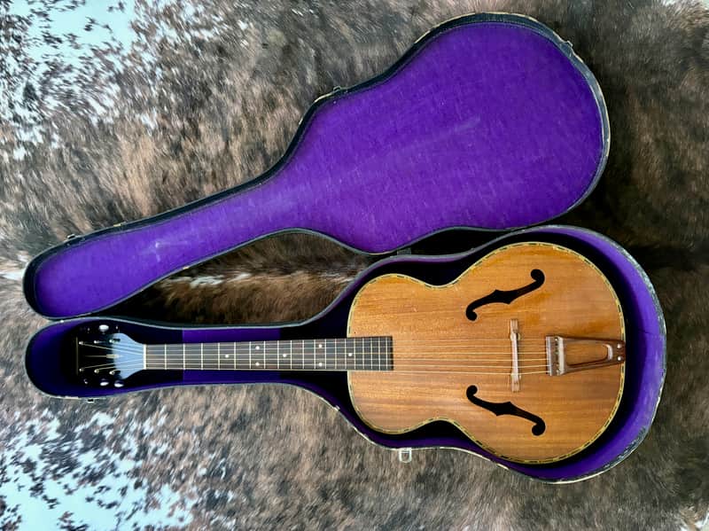 1940 Harmony H1406 Patrician Acoustic Archtop Guitar with Case image 1