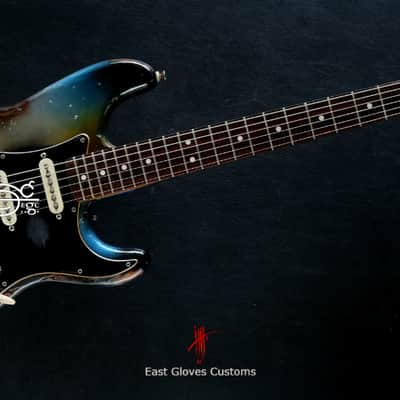Fender Stratocaster Pelham Blue / Silver Gray Heavy Aged Relic by East Gloves Customs image 15