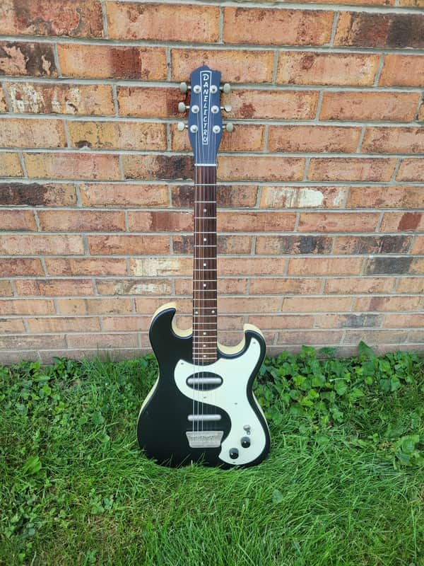 2002 Danelectro Model The Dano 63 Electric Guitar Black Great Player & Sound image 1