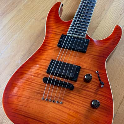 ESP LTD H401FM 2009 - Amber Cherry Burst - With Bag - EMG Upgrade image 1