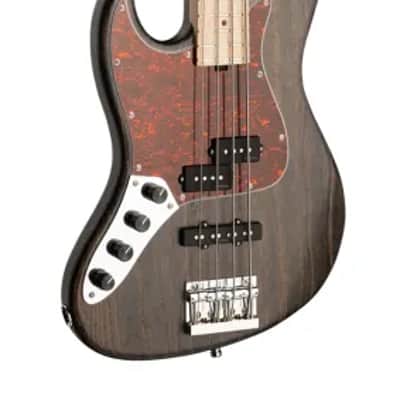 Sadowsky MetroLine 21-Fret Vintage P/J Bass-Swamp Ash Body-4 String-Nirvana Black Transparent Satin-Lefthand image 4