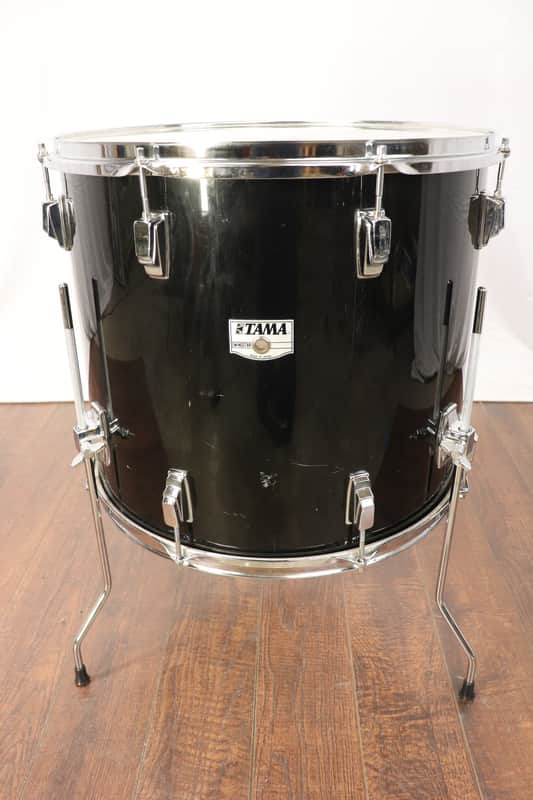 Tama Swingstar 16X18" Floor Tom Drum Vintage 1980's MIJ Black image 1