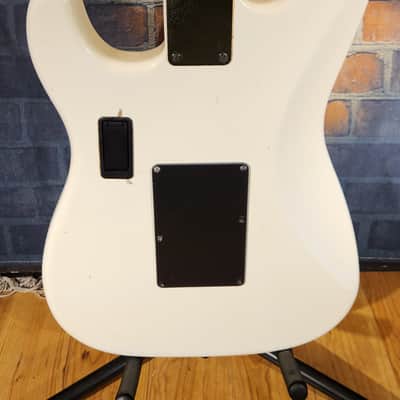 Vintage 1980s Kawai S-Style Electric Guitar White w/ EMG Pickups-GREAT Player! image 16