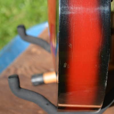 c. 1965 Vintage Eko Modello 100 Guitar, in Red Burst finish, w/a Pro Refurb setup and comes with a New Gator Black Hardshell Case image 9