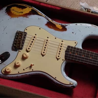 Fender Custom shop'61 Heavy Relic Sonic blue Over sunburst 2024 image 3