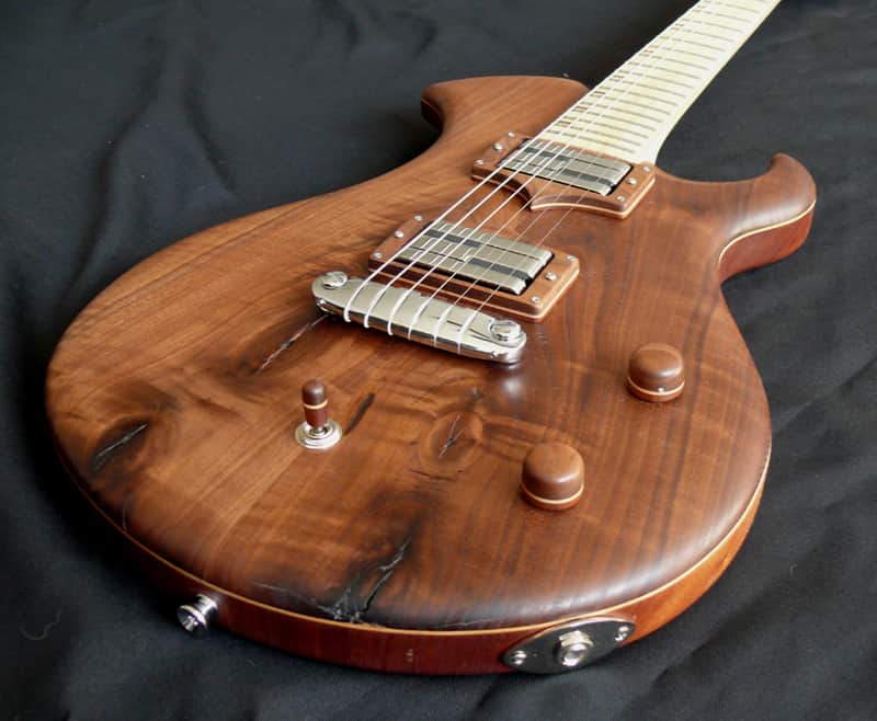 Thomas Cherry Guitar Used Custom Boutique "Jaeloe" style electric guitar. One of a kind. 2025 - Natural bare wood open grained oil finish image 1