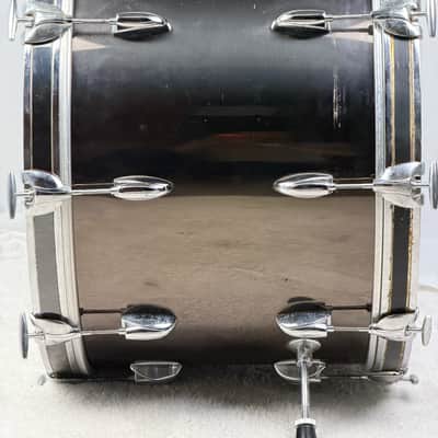 Gretsch 22/12/13/16" 70's Stop Sign Badge Drum Set - Black Mirror Chrome image 6