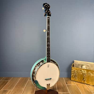 Custom Deering Maple Blossom Caribbean Blue Fade 5-String Banjo image 3