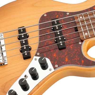 Sadowsky MetroLine 24-Fret Singlecut Vintage Bass-Red Alder Body-5 String-Natural Transparent Satin image 5