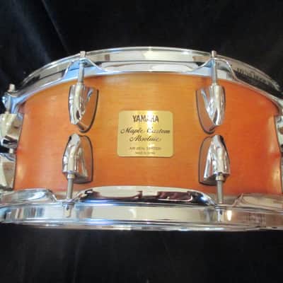 Yamaha Maple Custom Absolute 14 X 5.5 Snare Drum, Made In Japan, Mint! image 1