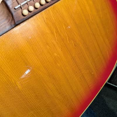 Gibson J-45 Slope Shoulder Dreadnought Acoustic Guitar w/Case - Cherry Sunburst (1967) image 10