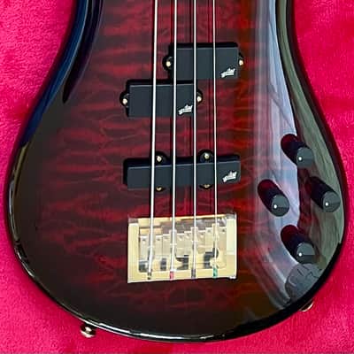 Spector Icon NS 2 Bolt-On Quilted Maple Top Black Cherry Gloss Electric Bass image 1