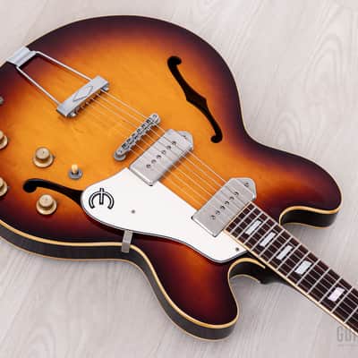 1991 Epiphone Casino Vintage Guitar Sunburst Pre-Elitist, Near-Mint w/ Case, Japan Terada image 10