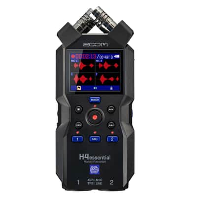 Zoom H4essential 4-Track Handy Recorder + Memory Card Wallet + 5pc Cleaning Kit + 2x Panasonic Alkaline 2 "AA"  Batteries + SanDisk 32GB Ultra UHS-I microSDHC Memory Card with SD Adapter image 2