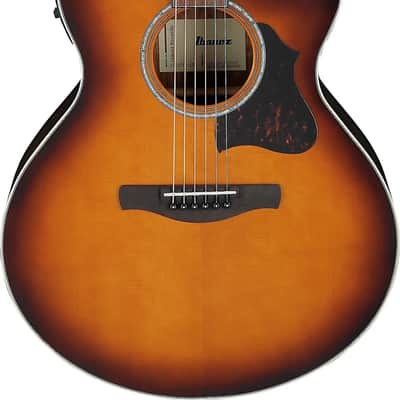Ibanez AE160 Grand Auditorium Thinline Acoustic-Electric Guitar, Solid Spruce Top, Vintage Mahogany Sunburst image 2
