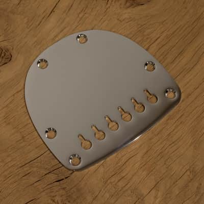 HERAD Fender/Squier Bass VI Hardtail Conversion Plate. Regular Break Angle. Mirror Polished Chrome Plated. image 3