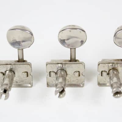 1964 1965 1966 Fender Kluson Deluxe Double Line Tuners Jaguar/Jazzmaster/Stratocaster ~NICKEL~ Pre-CBS 1960s USA image 7