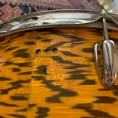 1962-1970 Slingerland 20/16/12 yellow tiger pearl vintage drums image 12