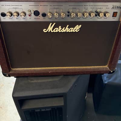 Marshall Acoustic Soloist AS50D 2-Channel 50-Watt 2x8" Acoustic Guitar Combo 2007 - Present - British Racing Green image 1