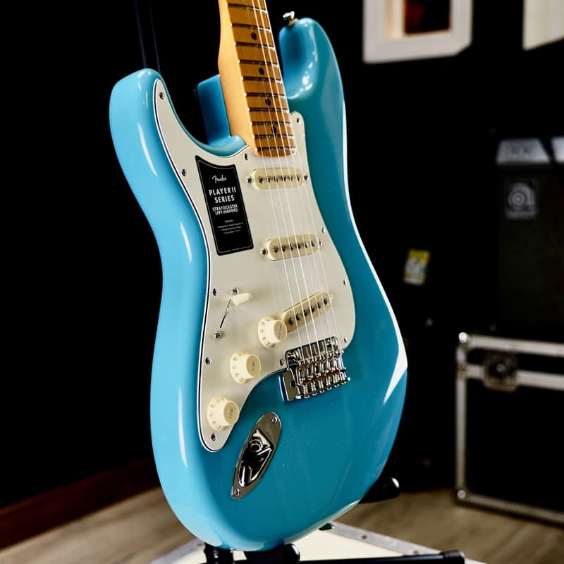 Fender Player II Stratocaster Left Hand Maple Aquatone Blue image 1