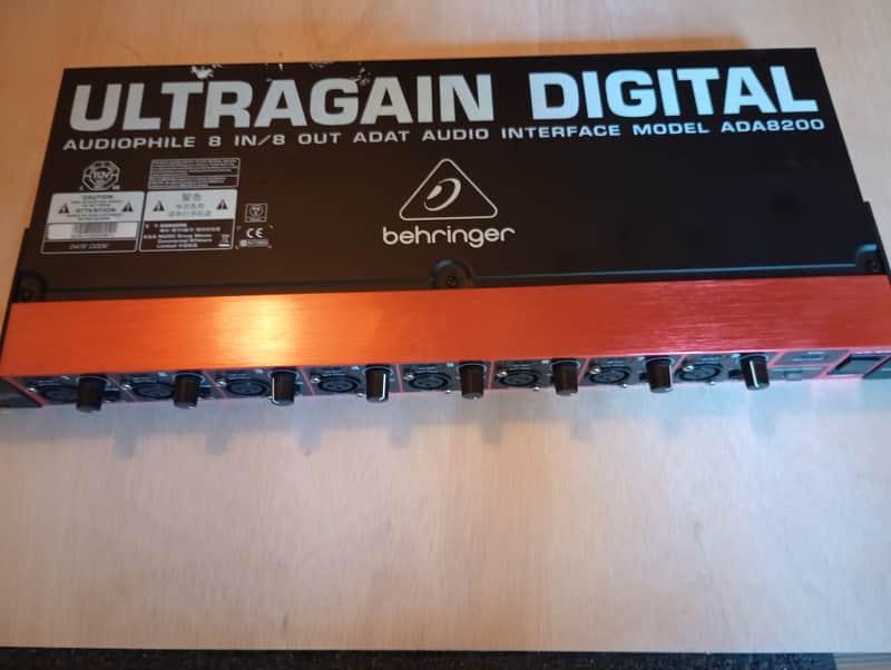 Behringer Ultragain Digital ADA8200 8-Channel Mic Preamp with AD/DA Converter 2013 - Present - Black / Red image 1