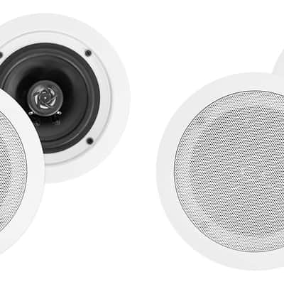 (4) Rockville HC55 5.25" 300 Watt White In-Ceiling Home Theater Speakers 8 Ohm image 1