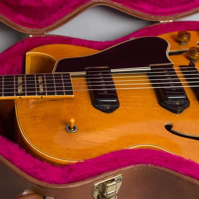 Gibson  ES-175DN Arch Top Hollow Body Electric Guitar (1954), ser. #X8846-19 (FON), brown tolex hard shell case. image 14