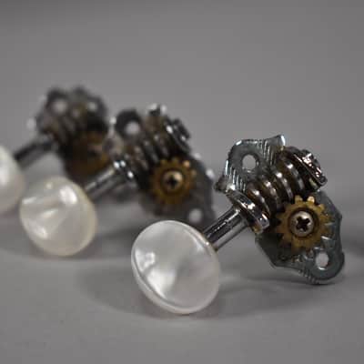 c. 1950s Grover Sta-Tite 3x3 Open-Gear Tuners Pearloid Buttons image 2