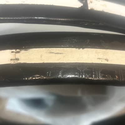 Ludwig 14" deep X 22" head Vistalite Bass Drum (11285-1236) Early 70's - Black Vistalite image 20