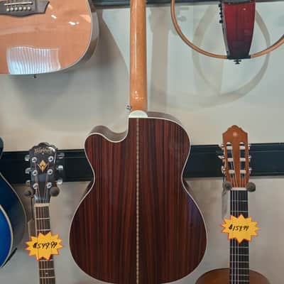 Zager ZAD80CE Solid Cedar/Rosewood Acoustic/Electric Guitar - Natural image 3